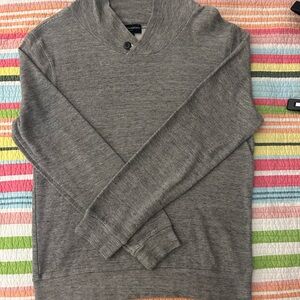 Banana Republic Gray V-Neck Sweater Knit